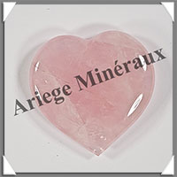 QUARTZ ROSE - Coeur - 23 grammes - 41x41x10 mm - R008
