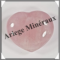 QUARTZ ROSE - Coeur - 76 grammes - 54x48x22 mm - R010
