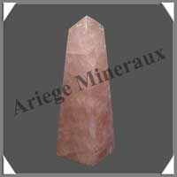 QUARTZ ROSE - Oblisque - 80 mm - 70 grammes - C003