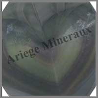 OBSIDIENNE Oeil Cleste - COEUR - 57x50x21mm - 72 grammes - P004