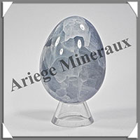 CALCITE Bleue - Oeuf - 66 mm - 229 grammes - R011