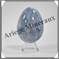 CALCITE Bleue - Oeuf - 66 mm - 229 grammes - R011