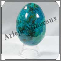 CHRYSOCOLLE-MALACHITE - Oeuf - 60 mm - 154 grammes - A002