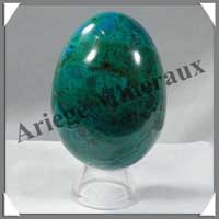 CHRYSOCOLLE-MALACHITE - Oeuf - 70 mm - 318 grammes - A004