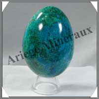 CHRYSOCOLLE-MALACHITE - Oeuf - 75 mm - 314 grammes - A005