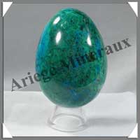 CHRYSOCOLLE-MALACHITE - Oeuf - 75 mm - 314 grammes - A005