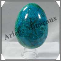 CHRYSOCOLLE-MALACHITE - Oeuf - 78 mm - 396 grammes - A006