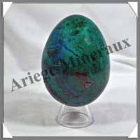CHRYSOCOLLE-MALACHITE - Oeuf - 80 mm - 355 grammes - A007