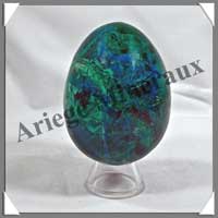 CHRYSOCOLLE-MALACHITE - Oeuf - 80 mm - 355 grammes - A007