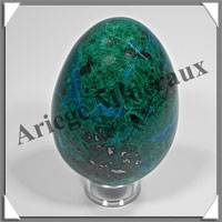 CHRYSOCOLLE-MALACHITE - Oeuf - 75 mm - 355 grammes - A008