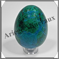 CHRYSOCOLLE-MALACHITE - Oeuf - 75 mm - 355 grammes - A008