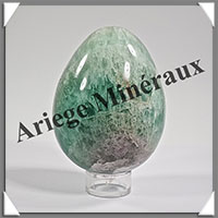 FLUORITE Verte - Oeuf - 79x61 mm - 470 grammes - Y011