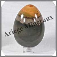 JASPE MULTICOLORE - Oeuf - 97 mm - 650 grammes - R002