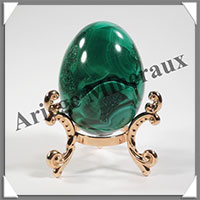 MALACHITE - Oeuf - 50x35 mm - 128 grammes - B003