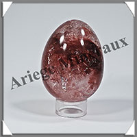 QUARTZ HEMATODE - Oeuf - 70x50 mm - 230 grammes - Y001