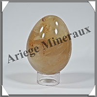 QUARTZ HEMATODE - Oeuf - 65x45 mm - 220 grammes - Y004