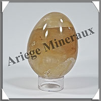 QUARTZ HEMATODE - Oeuf - 65x45 mm - 220 grammes - Y004