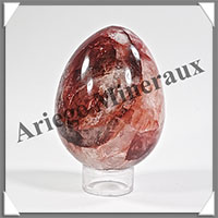 QUARTZ HEMATODE - Oeuf - 69x54 mm - 270 grammes - Y006