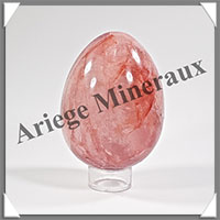 QUARTZ HEMATODE - Oeuf - 78x60 mm - 395 grammes - Y007