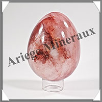 QUARTZ HEMATODE - Oeuf - 78x60 mm - 395 grammes - Y007