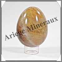 QUARTZ HEMATODE - Oeuf - 67x51 mm - 250 grammes - Y009