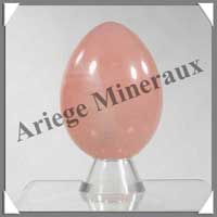 QUARTZ ROSE Intense - Oeuf - 75 mm - 230 grammes - C002