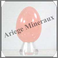 QUARTZ ROSE - Oeuf - 45 mm - 90 grammes - C004