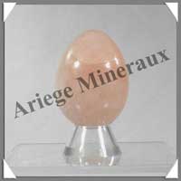 QUARTZ ROSE - Oeuf - 55 mm - 120 grammes - M002