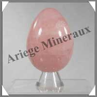 QUARTZ ROSE Intense - Oeuf - 70 mm - 275 grammes - M006