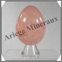 QUARTZ ROSE Intense - Oeuf - 65 mm - 240 grammes - M007
