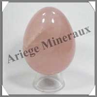 QUARTZ ROSE Intense - Oeuf - 68 mm - 240 grammes - R002