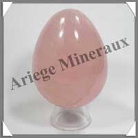 QUARTZ ROSE Intense - Oeuf - 76 mm - 320 grammes - R004