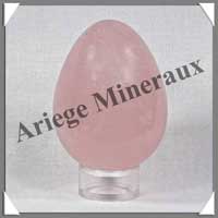 QUARTZ ROSE Intense - Oeuf - 60 mm - 190 grammes - R006