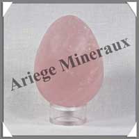 QUARTZ ROSE Intense - Oeuf - 60 mm - 190 grammes - R006