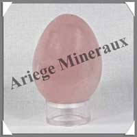 QUARTZ ROSE Intense - Oeuf - 50 mm - 110 grammes - R007