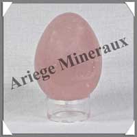 QUARTZ ROSE Intense - Oeuf - 50 mm - 110 grammes - R007