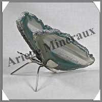 AGATE VERTE - Papillon (Taille 1) - 85x40 mm - 58 grammes - M010