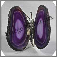 AGATE VIOLETTE - Papillon (Taille 1) - 70x45 mm - 43 grammes - M011
