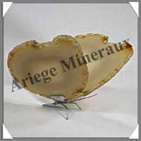 AGATE MARRON - Papillon (Taille 3) - 90x70 mm - 79 grammes - M001
