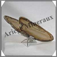 AGATE MARRON - Papillon (Taille 3) - 125x45 mm - 90 grammes - M002