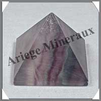 FLUORITE Arc en Ciel - PYRAMIDE - 40x40x34 mm - 73 grammes - C002