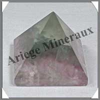 FLUORITE Arc en Ciel - PYRAMIDE - 39x39x33 mm - 73 grammes - C020