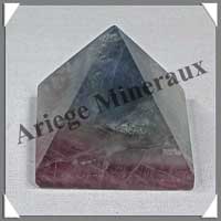 FLUORITE Arc en Ciel - PYRAMIDE - 39x39x36 mm - 73 grammes - C023