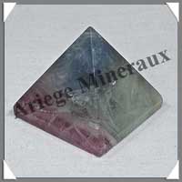 FLUORITE Arc en Ciel - PYRAMIDE - 39x39x36 mm - 73 grammes - C023