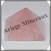 QUARTZ ROSE - PYRAMIDE - 48x48x38 mm - 90 grammes - C001