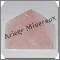 QUARTZ ROSE - PYRAMIDE - 46x46x35 mm - 80 grammes - C002