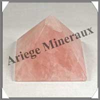 QUARTZ ROSE - PYRAMIDE - 57x57x45 mm - 140 grammes - C005