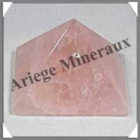 QUARTZ ROSE - PYRAMIDE - 60x60x43 mm - 168 grammes - C006