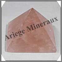 QUARTZ ROSE - PYRAMIDE - 60x60x50 mm - 184 grammes - C007