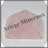 QUARTZ ROSE - PYRAMIDE - 38x38x25 mm - 43 grammes - C009